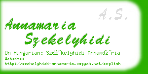 annamaria szekelyhidi business card